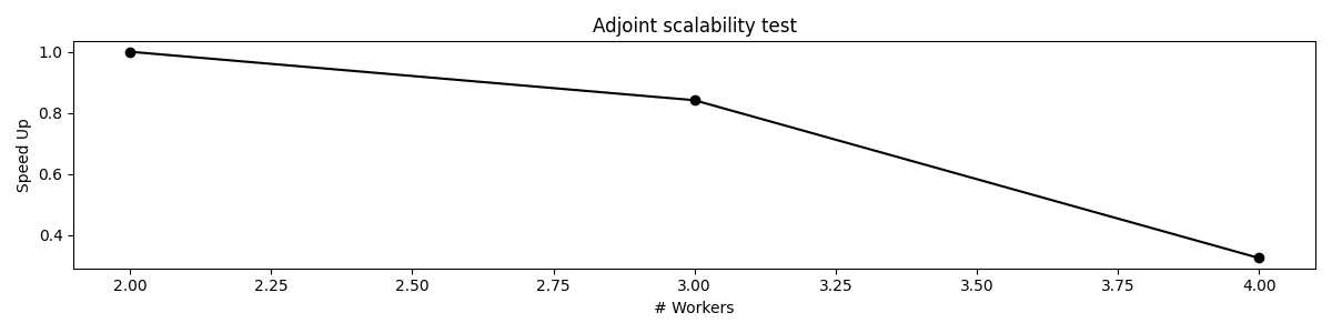 Adjoint scalability test
