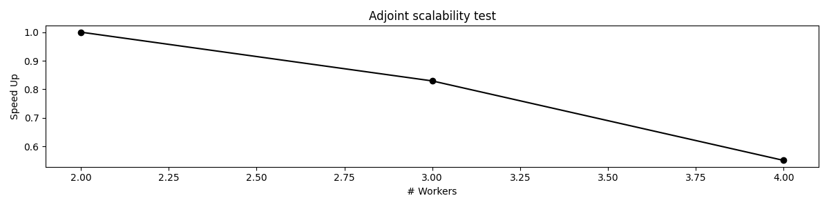 Adjoint scalability test