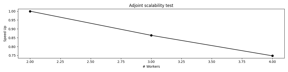 Adjoint scalability test
