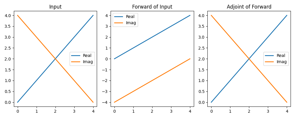 Input, Forward of Input, Adjoint of Forward