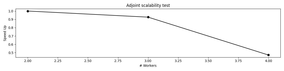 Adjoint scalability test