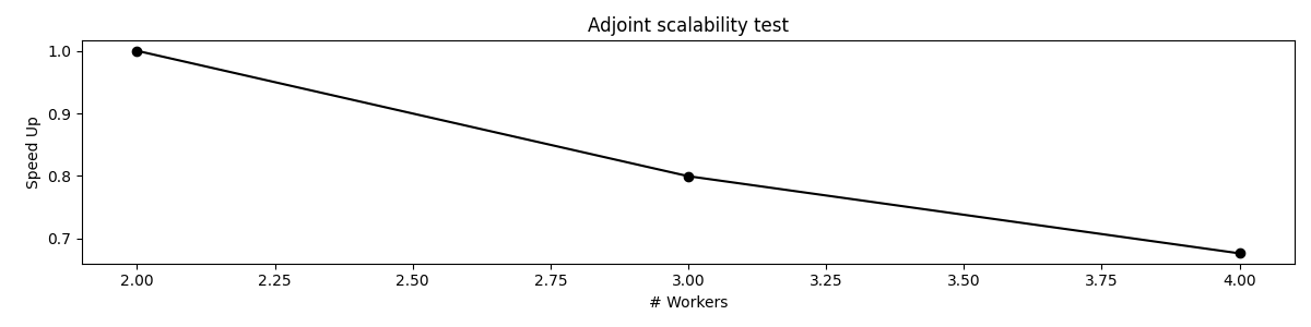 Adjoint scalability test