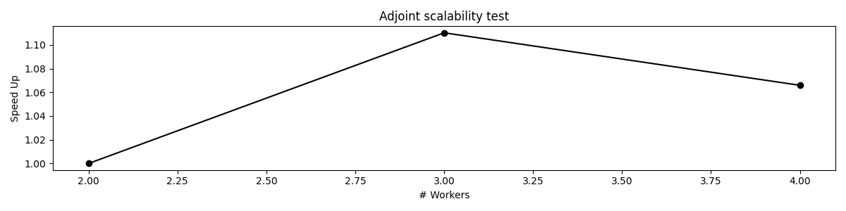Adjoint scalability test