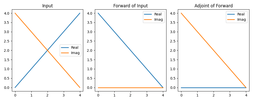 Input, Forward of Input, Adjoint of Forward