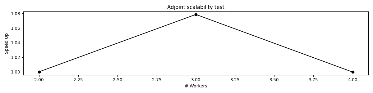 Adjoint scalability test